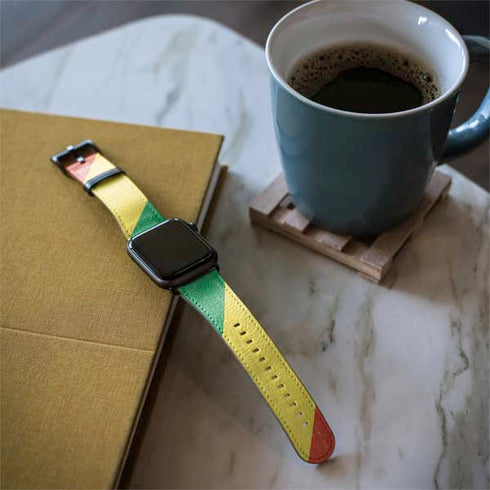 Republic of the Congo Flag Distressed Apple Watch Band 38-40mm
